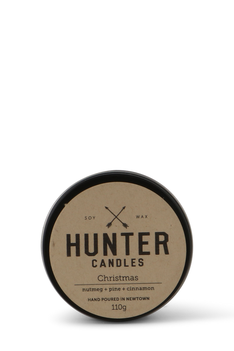 Christmas candle with nutmeg, pine and cinnamon by Hunter Candles