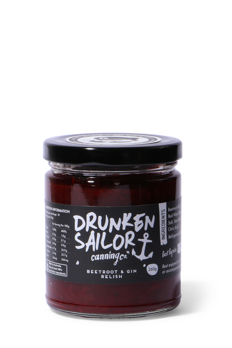 Beetroot and gin relish by Drunken Sailor Canning Co