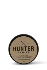 Christmas candle with nutmeg, pine and cinnamon by Hunter Candles