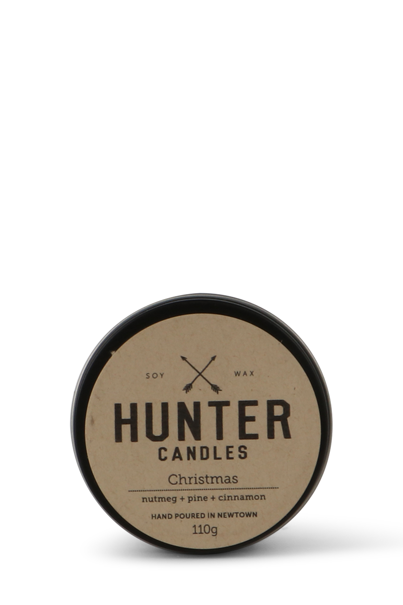 Christmas candle with nutmeg, pine and cinnamon by Hunter Candles